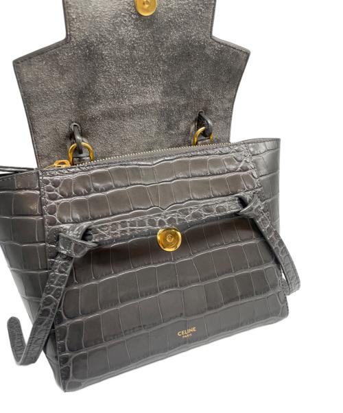 CELINE（セリーヌ）CELINE (セリーヌ) Belt Bag Nano/ベルトバッグ ナノ ショルダーバッグ グレー サイズ:ナノの古着・服飾アイテム