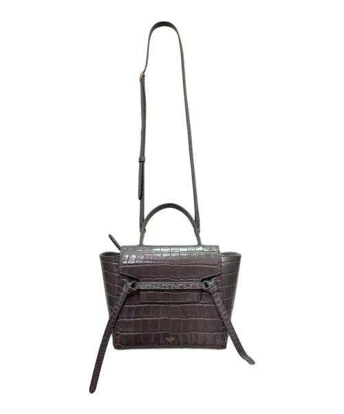 CELINE（セリーヌ）CELINE (セリーヌ) Belt Bag Nano/ベルトバッグ ナノ ショルダーバッグ グレー サイズ:ナノの古着・服飾アイテム