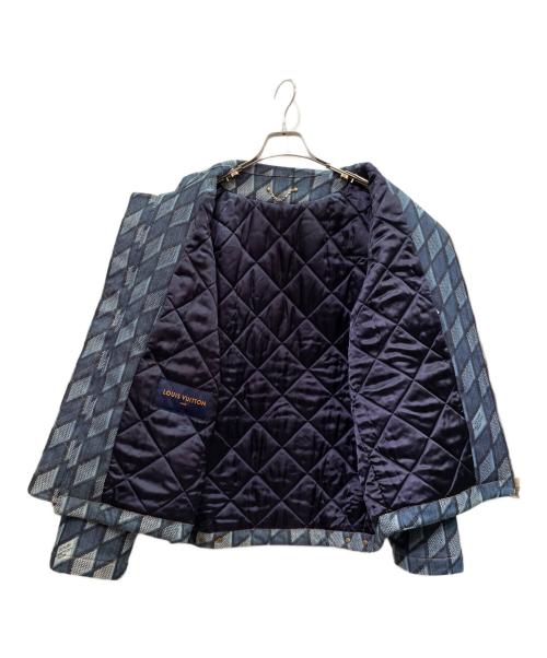 LOUIS VUITTON（ルイ ヴィトン）LOUIS VUITTON (ルイ ヴィトン) ダイヤモンド ダミエ デニムブルゾン インディゴ サイズ:46の古着・服飾アイテム