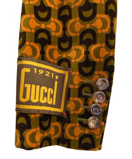 GUCCI（グッチ）GUCCI (グッチ) 総柄セットアップ オレンジ サイズ:50の古着・服飾アイテム