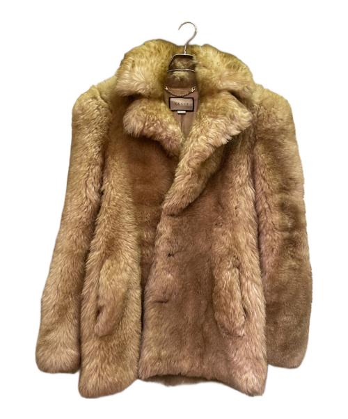 GUCCI（グッチ）GUCCI (グッチ) ムートンコート ベージュ サイズ:46の古着・服飾アイテム