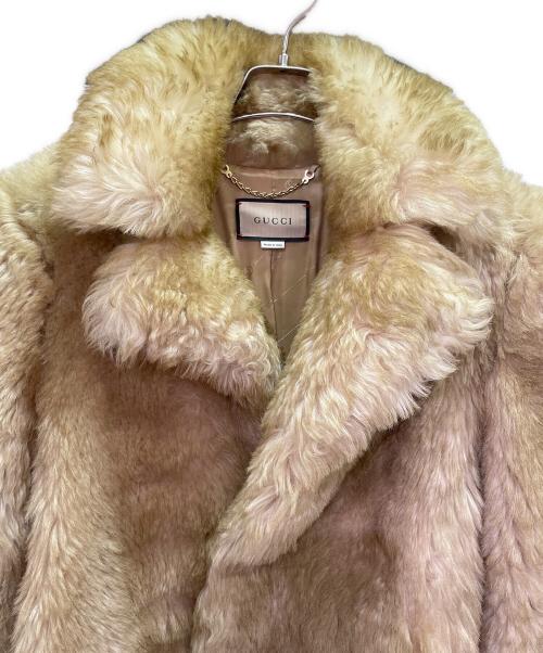GUCCI（グッチ）GUCCI (グッチ) ムートンコート ベージュ サイズ:46の古着・服飾アイテム