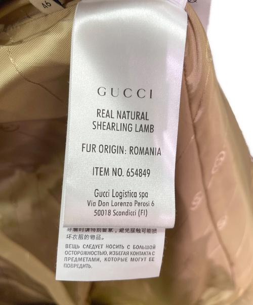GUCCI（グッチ）GUCCI (グッチ) ムートンコート ベージュ サイズ:46の古着・服飾アイテム