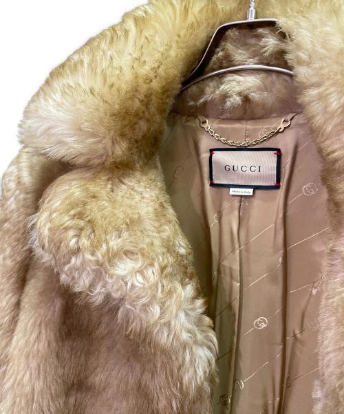 GUCCI（グッチ）GUCCI (グッチ) ムートンコート ベージュ サイズ:46の古着・服飾アイテム
