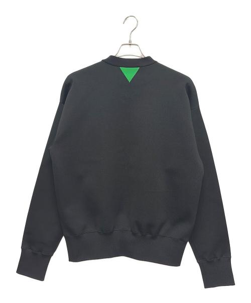 BOTTEGA VENETA（ボッテガベネタ）BOTTEGA VENETA (ボッテガベネタ) テクニカルファブリック ニット/バイカラーニット ブラック×グリーン サイズ:Sの古着・服飾アイテム