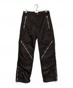 BOTTEGA VENETAボッテガベネタ）の古着「デザインジップナイロンパンツ」｜ブラック