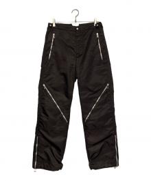 BOTTEGA VENETA（ボッテガベネタ）の古着「デザインジップナイロンパンツ」｜ブラック