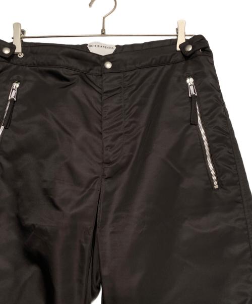 BOTTEGA VENETA（ボッテガベネタ）BOTTEGA VENETA (ボッテガベネタ) デザインジップナイロンパンツ ブラック サイズ:48の古着・服飾アイテム
