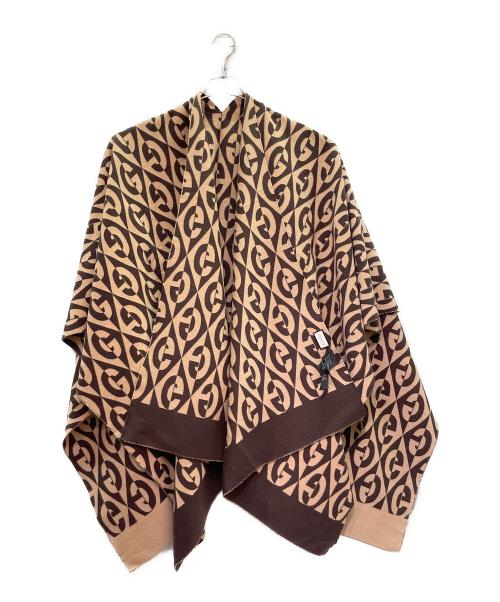 GUCCI（グッチ）GUCCI (グッチ) 大判ブランケット ポンチョ ブラウンの古着・服飾アイテム