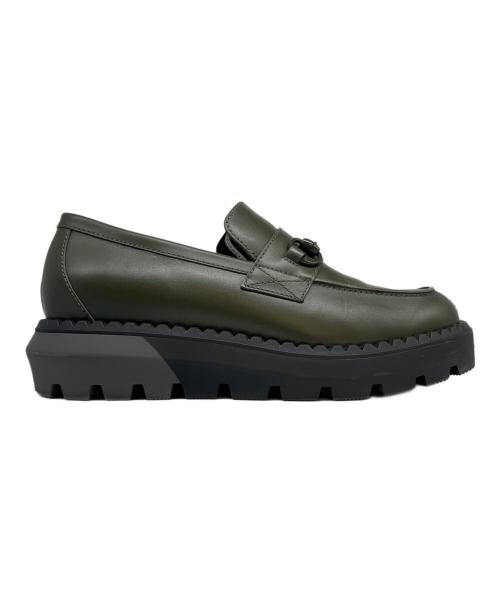 GUCCI（グッチ）GUCCI (グッチ) ラバーホースビットローファー オリーブ サイズ:8の古着・服飾アイテム