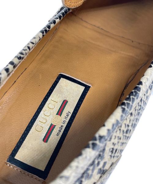 GUCCI（グッチ）GUCCI (グッチ) ホースビット シェリーライン レザーローファー ベージュ サイズ:8の古着・服飾アイテム