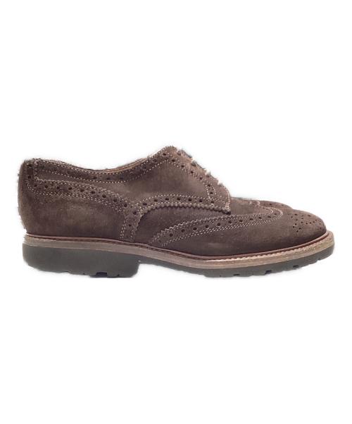 BRUNELLO CUCINELLI（ブルネロクチネリ）BRUNELLO CUCINELLI (ブルネロクチネリ) メダリオンスウェードシューズ ブラウン サイズ:39の古着・服飾アイテム