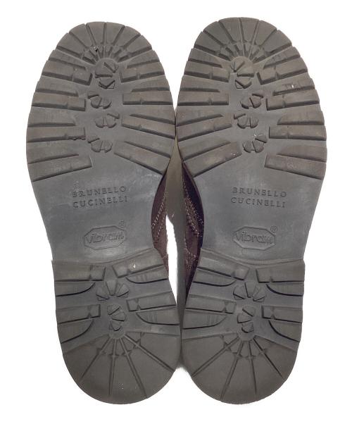 BRUNELLO CUCINELLI（ブルネロクチネリ）BRUNELLO CUCINELLI (ブルネロクチネリ) メダリオンスウェードシューズ ブラウン サイズ:39の古着・服飾アイテム