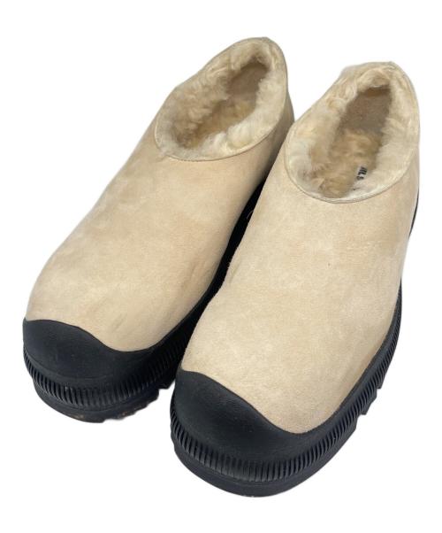 JIL SANDER（ジルサンダー）JIL SANDER (ジルサンダー) ムートンベージュロートップスニーカー アイボリー サイズ:42の古着・服飾アイテム