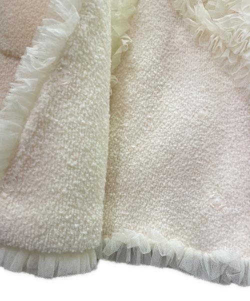CHANEL（シャネル）CHANEL (シャネル) フリルノーカラージャケット アイボリー サイズ:38の古着・服飾アイテム