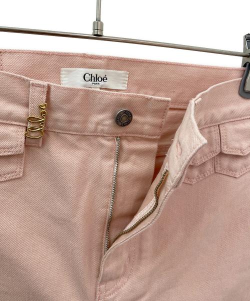 Chloe（クロエ）Chloe (クロエ) ハイライズフレアデニムジーンズ ピンク サイズ:40の古着・服飾アイテム