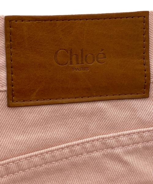 Chloe（クロエ）Chloe (クロエ) ハイライズフレアデニムジーンズ ピンク サイズ:40の古着・服飾アイテム