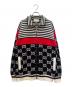 GUCCI（グッチ）の古着「GGジャガード コットンニットジャケット」｜ネイビー×ホワイト×レッド