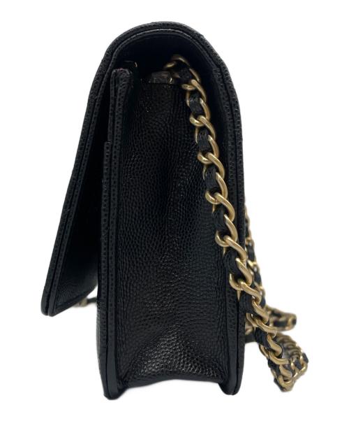 CHANEL（シャネル）CHANEL (シャネル) マトラッセ チェーンウォレット ブラックの古着・服飾アイテム