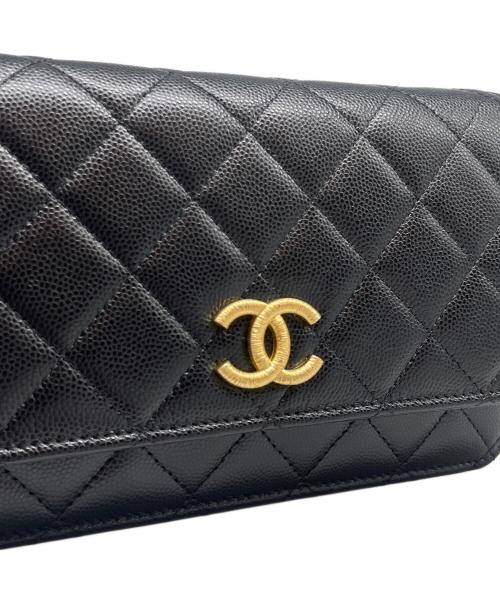 CHANEL（シャネル）CHANEL (シャネル) マトラッセ チェーンウォレット ブラックの古着・服飾アイテム