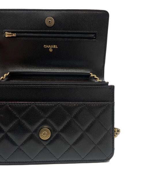 CHANEL（シャネル）CHANEL (シャネル) マトラッセ チェーンウォレット ブラックの古着・服飾アイテム