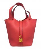 HERMESエルメス）の古着「ピコタン ロック PM/ゴールド金具/トリヨンクレマンス/レッド系/U刻印」｜レッド