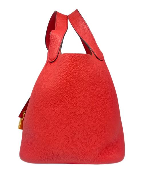 HERMES（エルメス）HERMES (エルメス) ピコタン ロック PM/ゴールド金具/トリヨンクレマンス/レッド系/U刻印 レッド サイズ:PMの古着・服飾アイテム