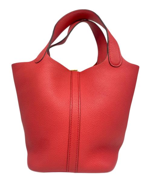 HERMES（エルメス）HERMES (エルメス) ピコタン ロック PM/ゴールド金具/トリヨンクレマンス/レッド系/U刻印 レッド サイズ:PMの古着・服飾アイテム