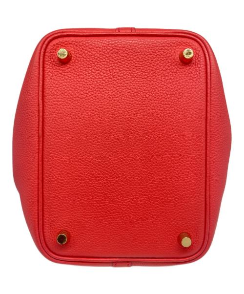 HERMES（エルメス）HERMES (エルメス) ピコタン ロック PM/ゴールド金具/トリヨンクレマンス/レッド系/U刻印 レッド サイズ:PMの古着・服飾アイテム