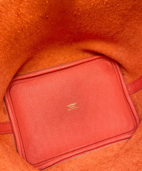 HERMES（エルメス）HERMES (エルメス) ピコタン ロック PM/ゴールド金具/トリヨンクレマンス/レッド系/U刻印 レッド サイズ:PMの古着・服飾アイテム