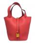 HERMES（エルメス）の古着「ピコタン ロック PM/ゴールド金具/トリヨンクレマンス/レッド系/U刻印」｜レッド