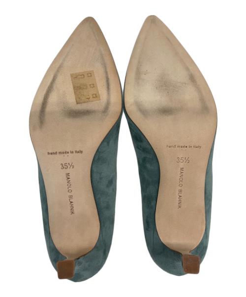 Manolo Blahnik（マノロブラニク）Manolo Blahnik (マノロブラニク) ポインテッドトゥパンプス ライトグレー サイズ:35 1/2の古着・服飾アイテム