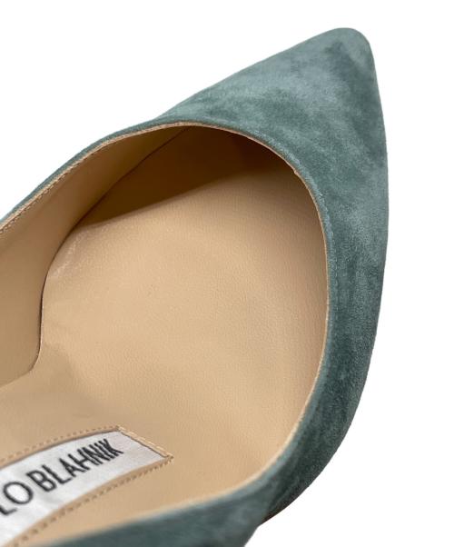 Manolo Blahnik（マノロブラニク）Manolo Blahnik (マノロブラニク) ポインテッドトゥパンプス ライトグレー サイズ:35 1/2の古着・服飾アイテム