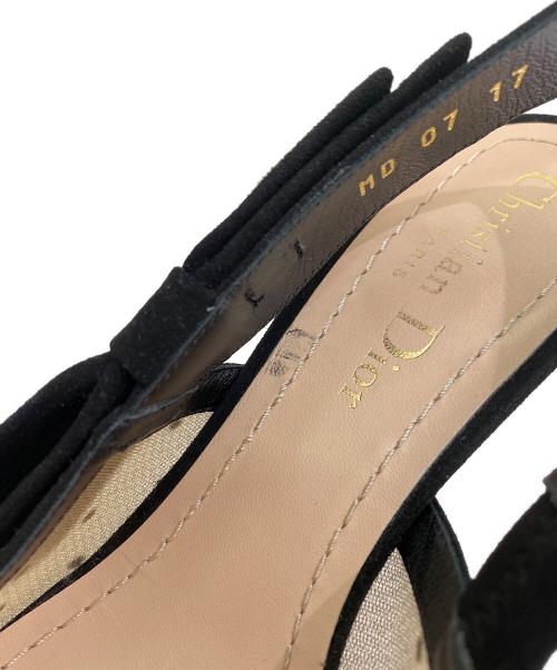 Christian Dior（クリスチャン ディオール）Christian Dior (クリスチャン ディオール) J'A DIOR スリングバック ブラック サイズ:35 1/2の古着・服飾アイテム