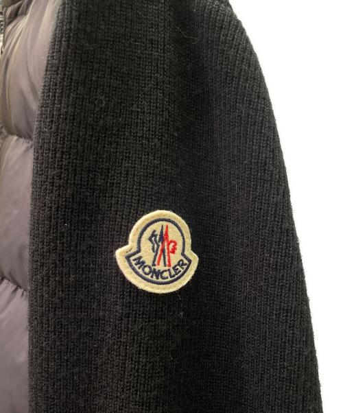 MONCLER（モンクレール）MONCLER (モンクレール) 袖切替ダウンジャケット/CARDIGAN TRICOT ブラック サイズ:XLの古着・服飾アイテム