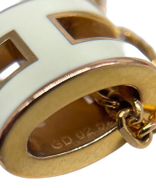 HERMES（エルメス）HERMES (エルメス) ポップアッシュHネックレス/Mini Pop H pendant ホワイト×ゴールド サイズ:MINI/ミニの古着・服飾アイテム