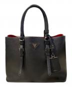 PRADAプラダ）の古着「ガレリア/2WAYバッグ」｜ネイビー×レッド