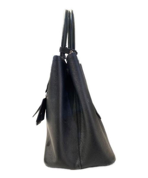 PRADA（プラダ）PRADA (プラダ) ガレリア/2WAYバッグ ネイビー×レッドの古着・服飾アイテム