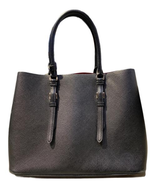 PRADA（プラダ）PRADA (プラダ) ガレリア/2WAYバッグ ネイビー×レッドの古着・服飾アイテム