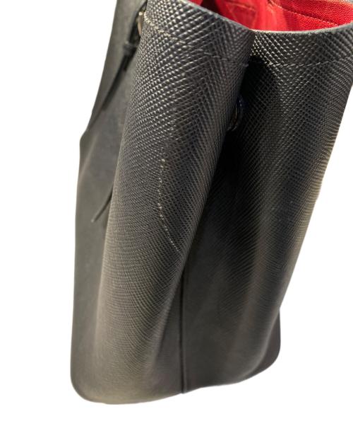 PRADA（プラダ）PRADA (プラダ) ガレリア/2WAYバッグ ネイビー×レッドの古着・服飾アイテム