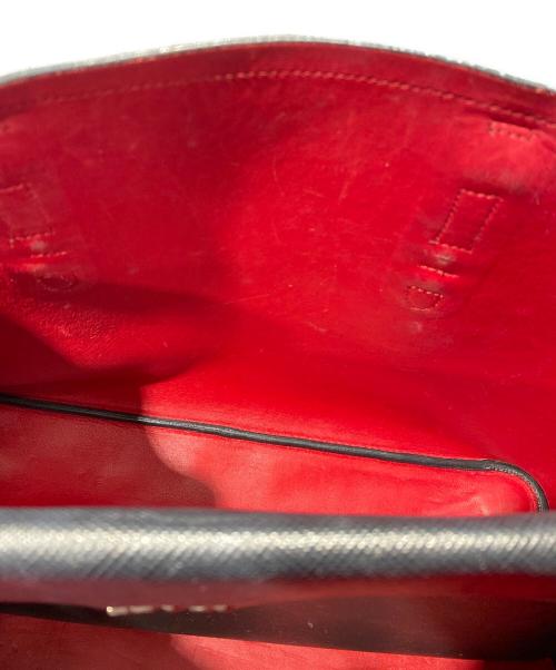 PRADA（プラダ）PRADA (プラダ) ガレリア/2WAYバッグ ネイビー×レッドの古着・服飾アイテム