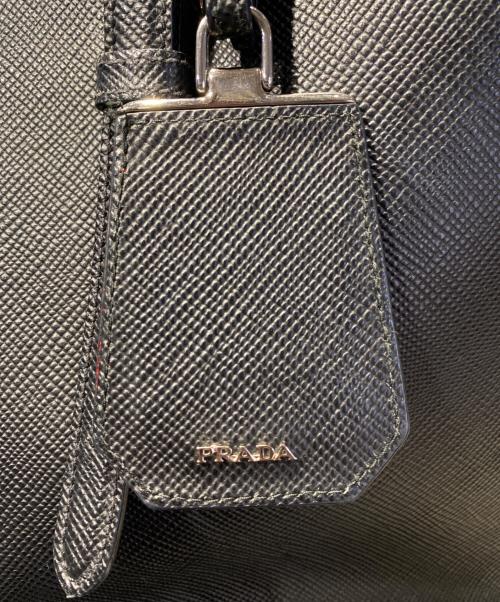 PRADA（プラダ）PRADA (プラダ) ガレリア/2WAYバッグ ネイビー×レッドの古着・服飾アイテム