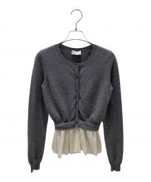 RED VALENTINO（レッドヴァレンティノ）の古着「レースカーディガン」｜グレー