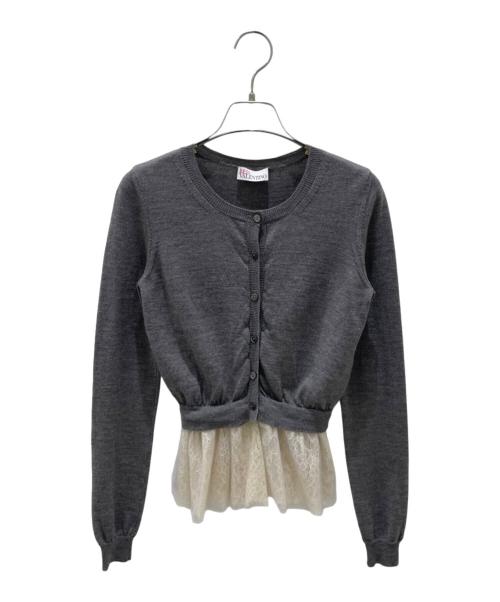 RED VALENTINO（レッドヴァレンティノ）RED VALENTINO (レッドヴァレンティノ) レースカーディガン グレー サイズ:Mの古着・服飾アイテム