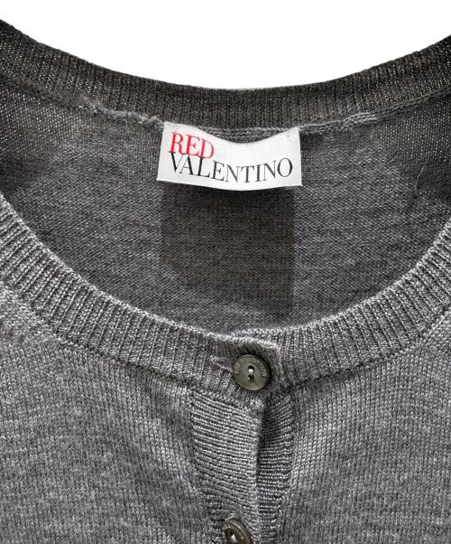 RED VALENTINO（レッドヴァレンティノ）RED VALENTINO (レッドヴァレンティノ) レースカーディガン グレー サイズ:Mの古着・服飾アイテム