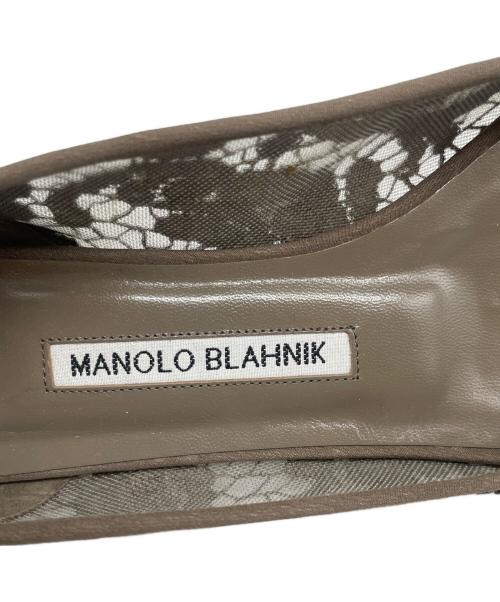 Manolo Blahnik（マノロブラニク）Manolo Blahnik (マノロブラニク) Hangisi/ハンギシ カーキ サイズ:36の古着・服飾アイテム