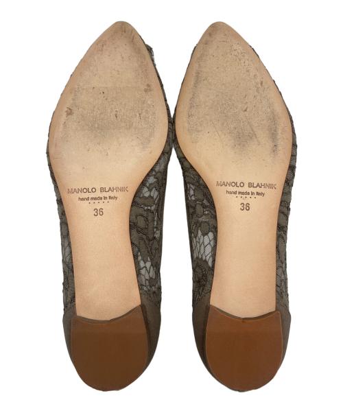 Manolo Blahnik（マノロブラニク）Manolo Blahnik (マノロブラニク) Hangisi/ハンギシ カーキ サイズ:36の古着・服飾アイテム