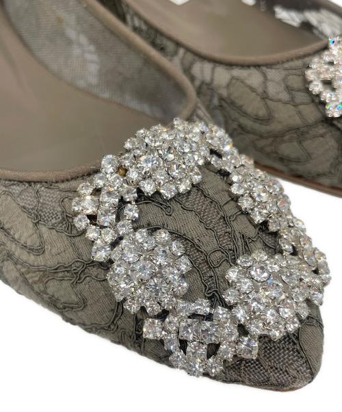 Manolo Blahnik（マノロブラニク）Manolo Blahnik (マノロブラニク) Hangisi/ハンギシ カーキ サイズ:36の古着・服飾アイテム