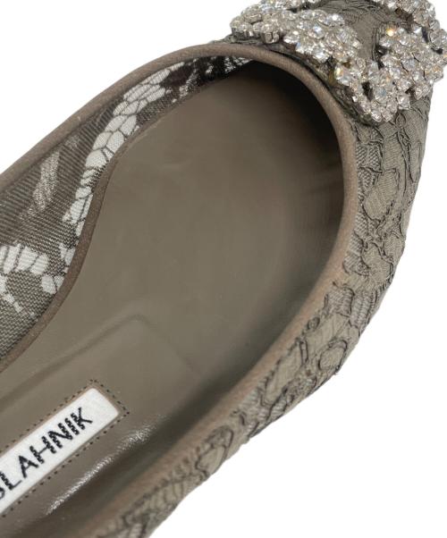 Manolo Blahnik（マノロブラニク）Manolo Blahnik (マノロブラニク) Hangisi/ハンギシ カーキ サイズ:36の古着・服飾アイテム