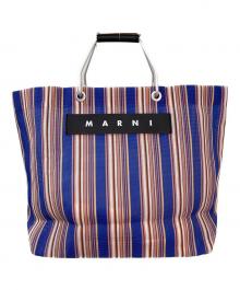 MARNI（マルニ）の古着「フラワーカフェ トートバッグ」｜ブルー×ピンク